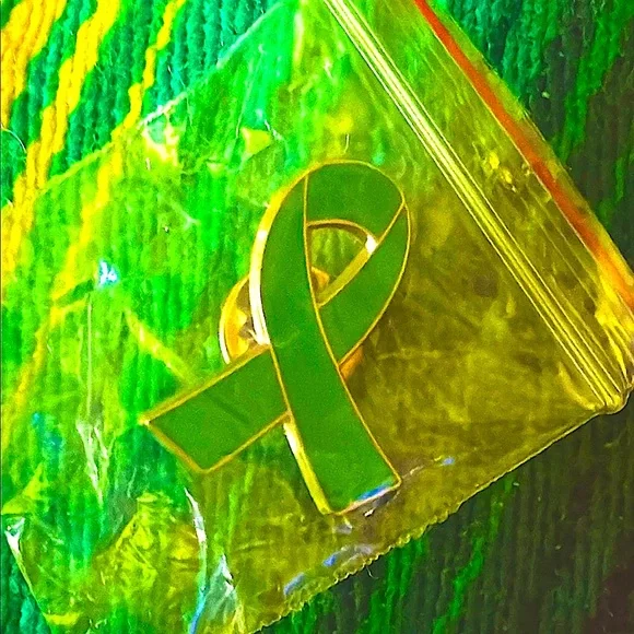 ⭐️⚕️FUNDS 4 CHRONIC LYME DISEASE TREATMENTS 💚 Green Awareness Ribbon Pin - Picture 4 of 8